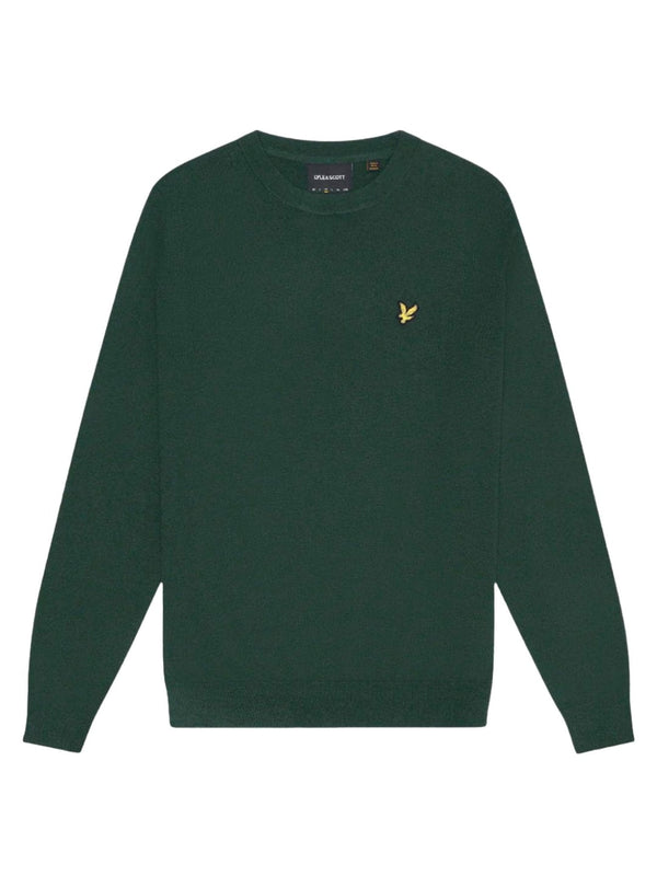 Lyle & Scott Pullover cotone merinos Uomo Dark Green