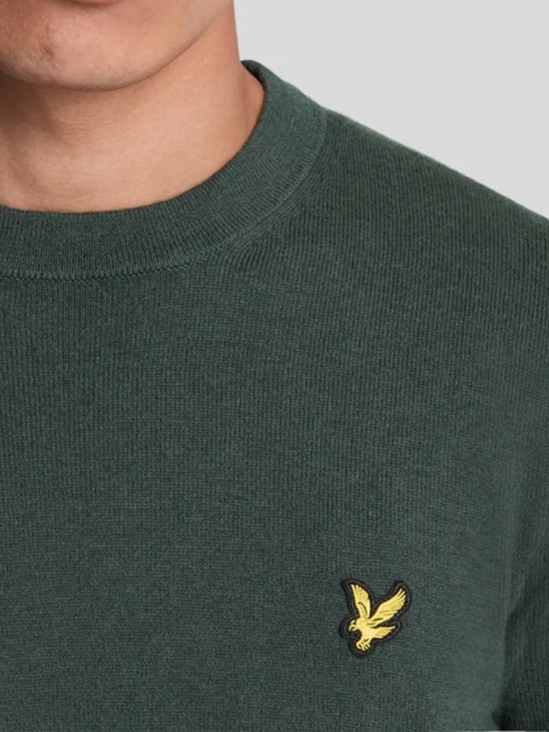 Lyle & Scott Pullover cotone merinos Uomo Dark Green