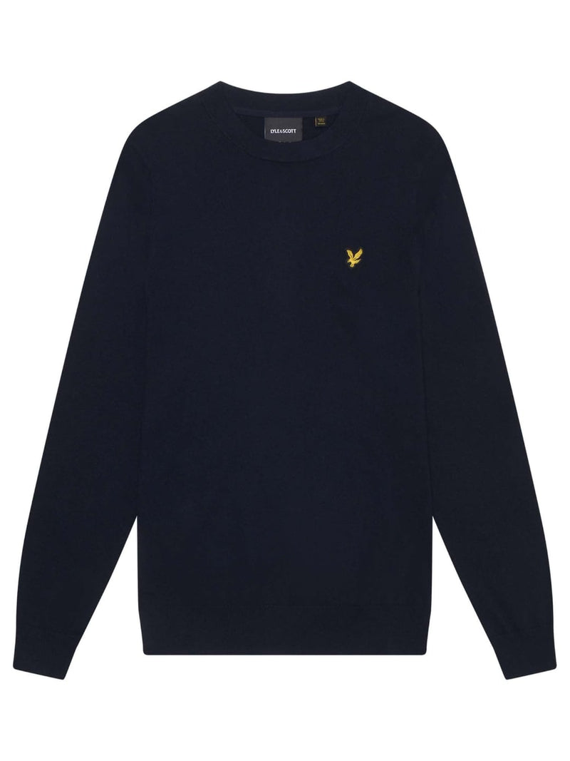 Lyle & Scott Pullover cotone merinos Uomo Dark Navy