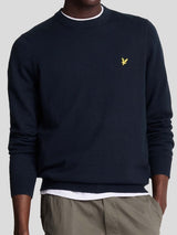 Lyle & Scott Pullover cotone merinos Uomo Dark Navy