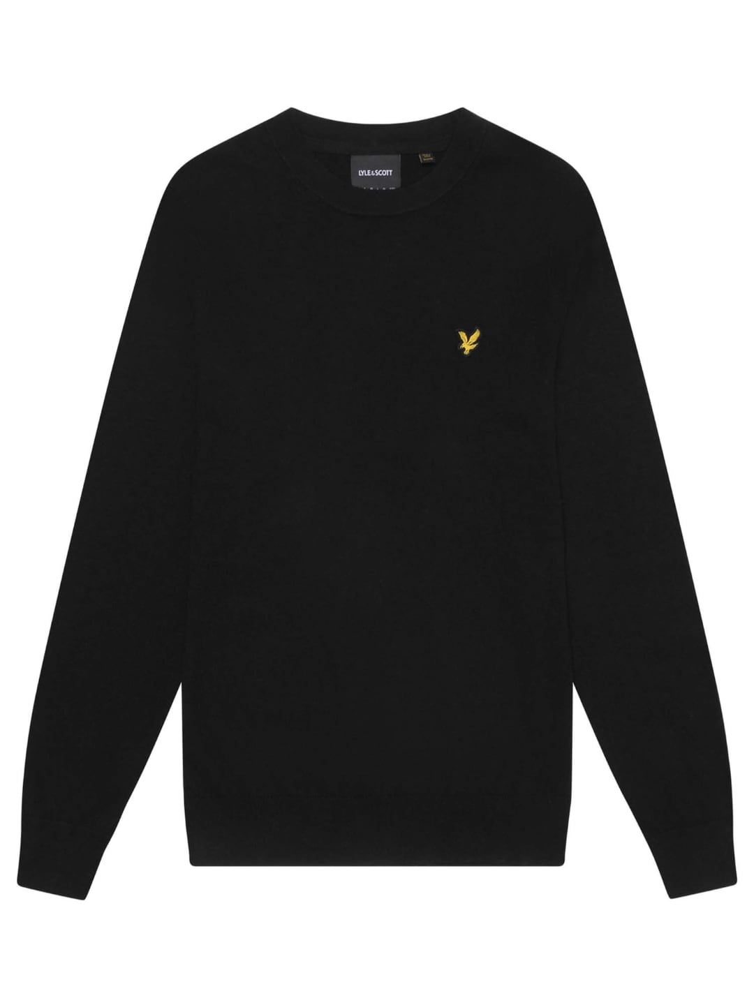 Lyle & Scott Pullover cotone merinos Uomo Nero Jet Black