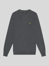 Lyle & Scott Pullover cotone merinos Uomo Grigio Charcoal Marl