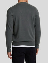 Lyle & Scott Pullover cotone merinos Uomo Grigio Charcoal Marl