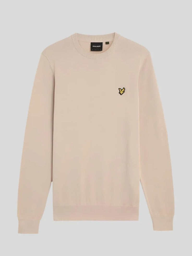 Lyle & Scott Maglia girocollo in cotone Cove Beige