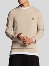 Lyle & Scott Maglia girocollo in cotone Cove Beige