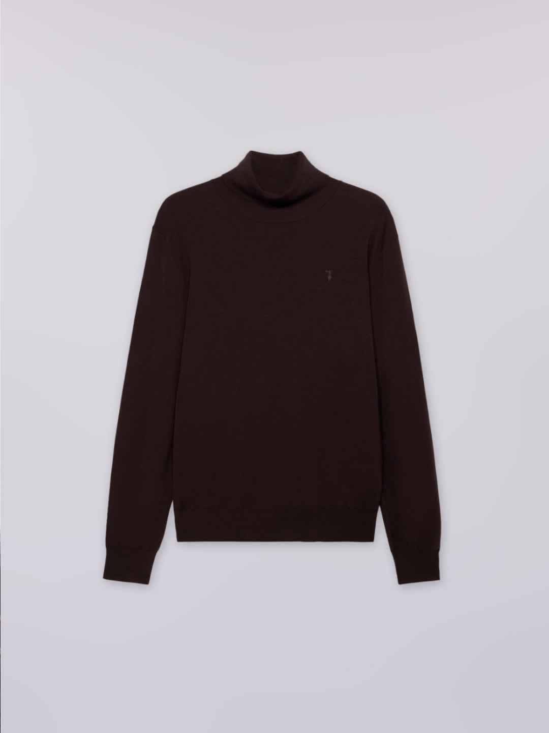 Trussardi Maglia dolcevita in viscosa stretch Marrone