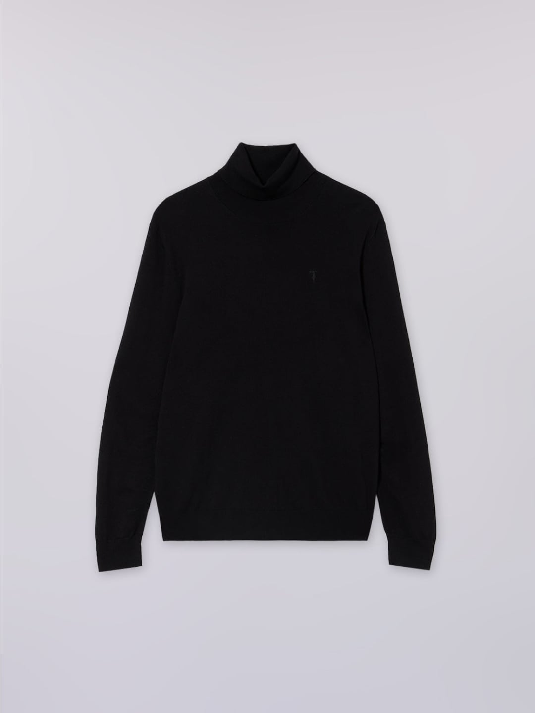 Trussardi Maglia dolcevita in viscosa stretch Nero