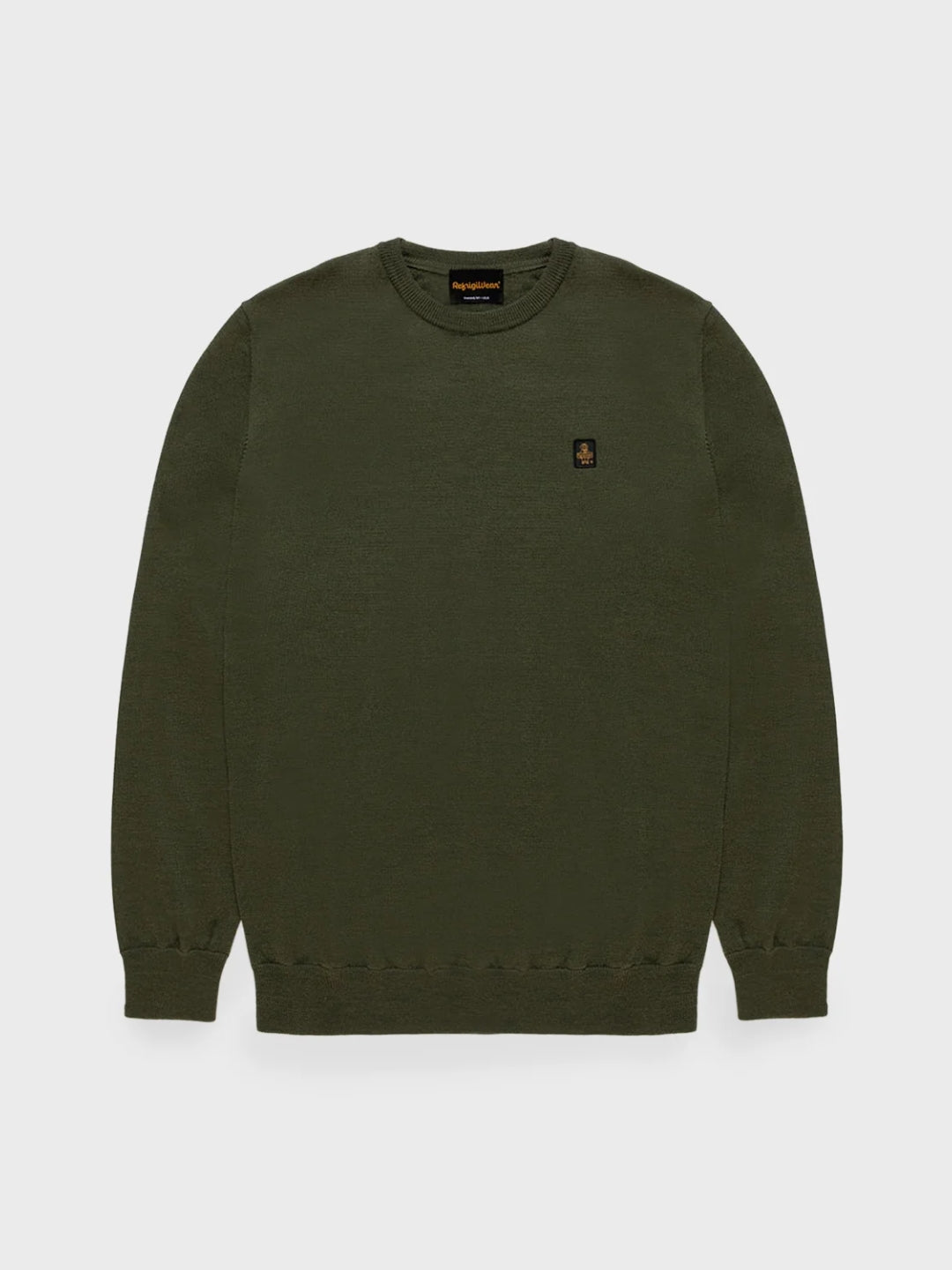 Refrigiwear Maglione in lana a girocollo Bennet Verde Sea Turtle