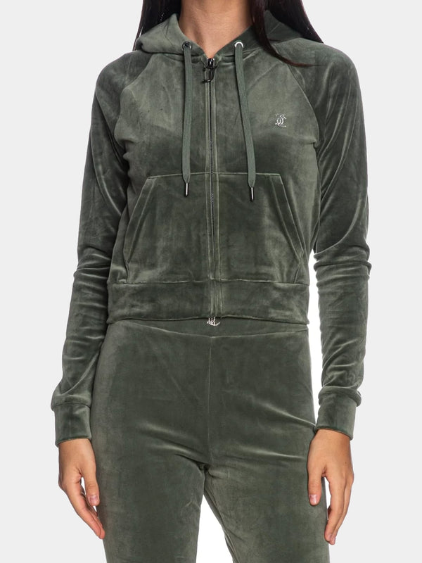 Juicy Couture Felpa Madison Hoodie Salvia