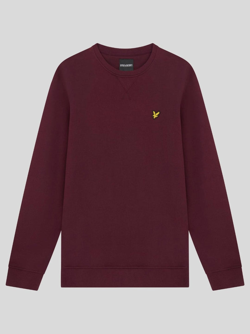 Lyle & Scott Felpa Brushed Uomo Burgundy