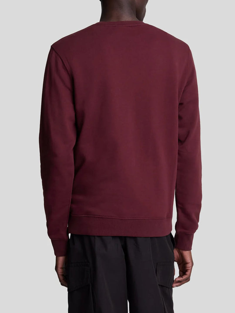 Lyle & Scott Felpa Brushed Uomo Burgundy