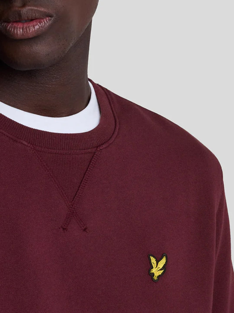 Lyle & Scott Felpa Brushed Uomo Burgundy