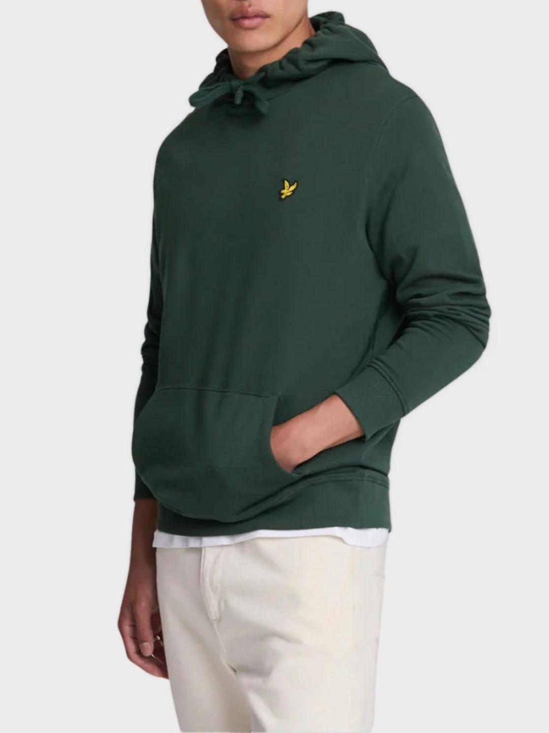 Lyle & Scott Felpa Brushed Con Cappuccio Uomo Dark Green