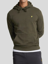 Lyle & Scott Felpa Brushed Con Cappuccio Uomo Olive Green