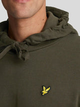 Lyle & Scott Felpa Brushed Con Cappuccio Uomo Olive Green