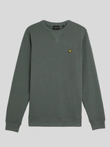 Lyle & Scott Felpa girocollo in cotone Mercurial Green
