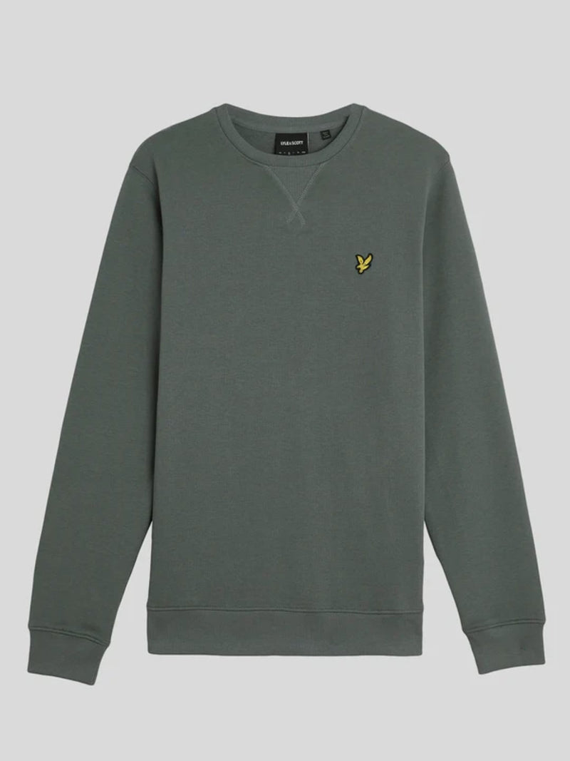 Lyle & Scott Felpa girocollo in cotone Mercurial Green