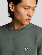 Lyle & Scott Felpa girocollo in cotone Mercurial Green