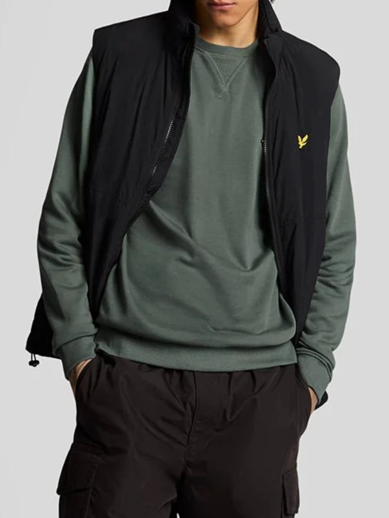Lyle & Scott Felpa girocollo in cotone Mercurial Green