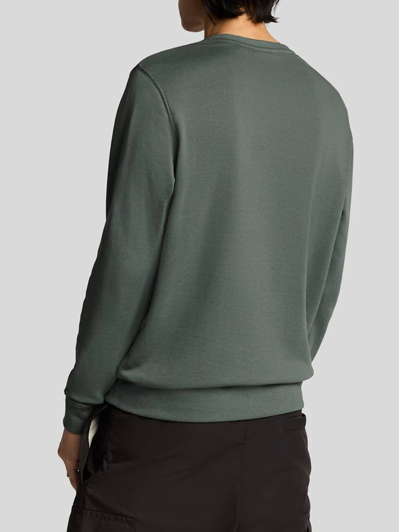 Lyle & Scott Felpa girocollo in cotone Mercurial Green