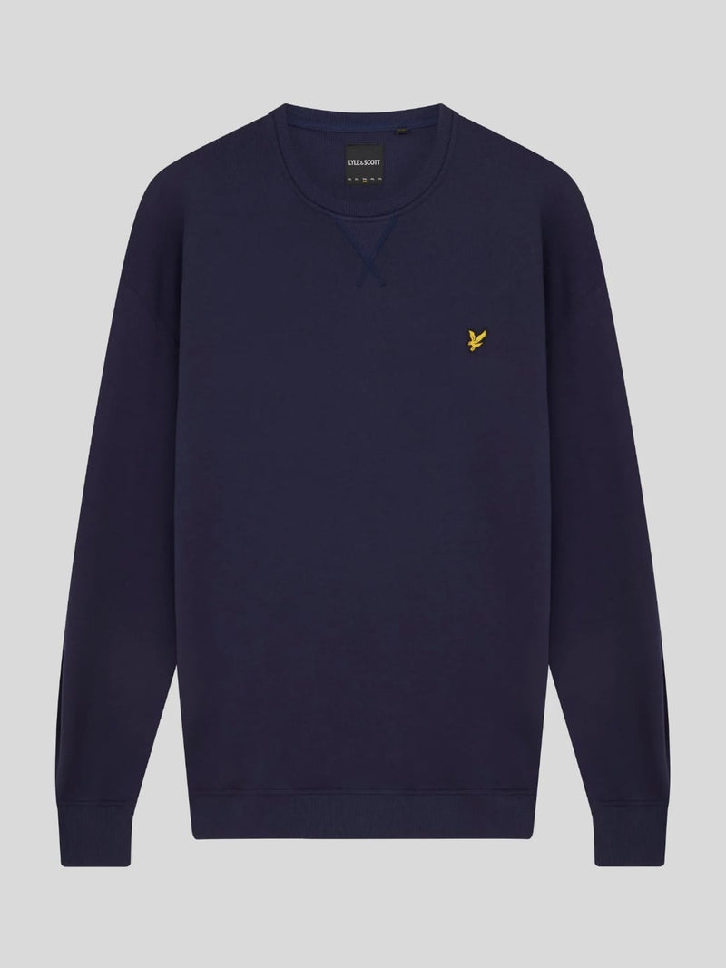 Lyle & Scott Felpa Girocollo con Ricamo Logo Navy