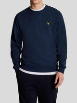 Lyle & Scott Felpa Girocollo con Ricamo Logo Navy