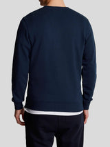 Lyle & Scott Felpa Girocollo con Ricamo Logo Navy