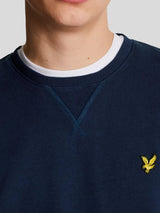 Lyle & Scott Felpa Girocollo con Ricamo Logo Navy