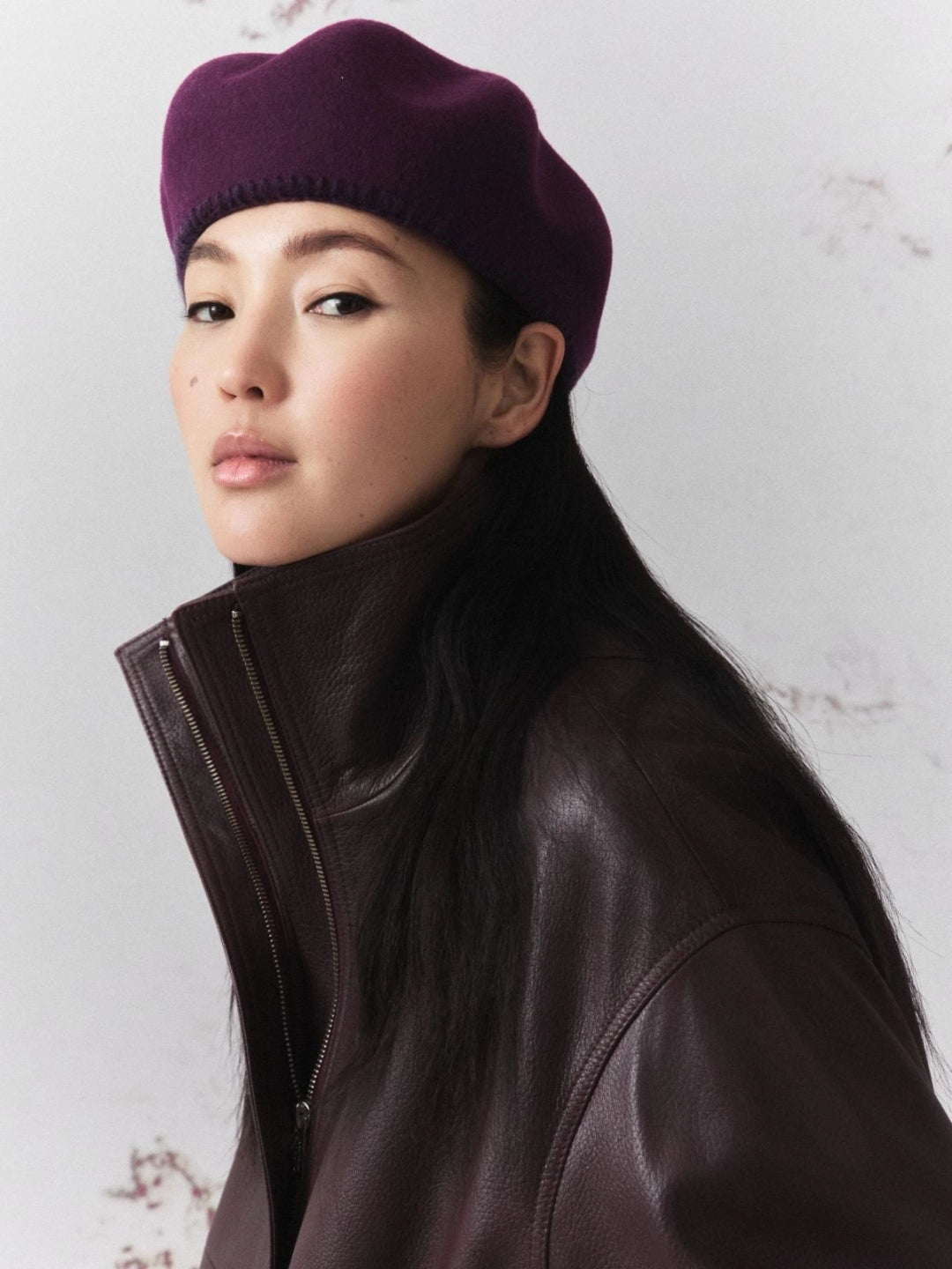 MARELLA Basco in lana Viola Mora