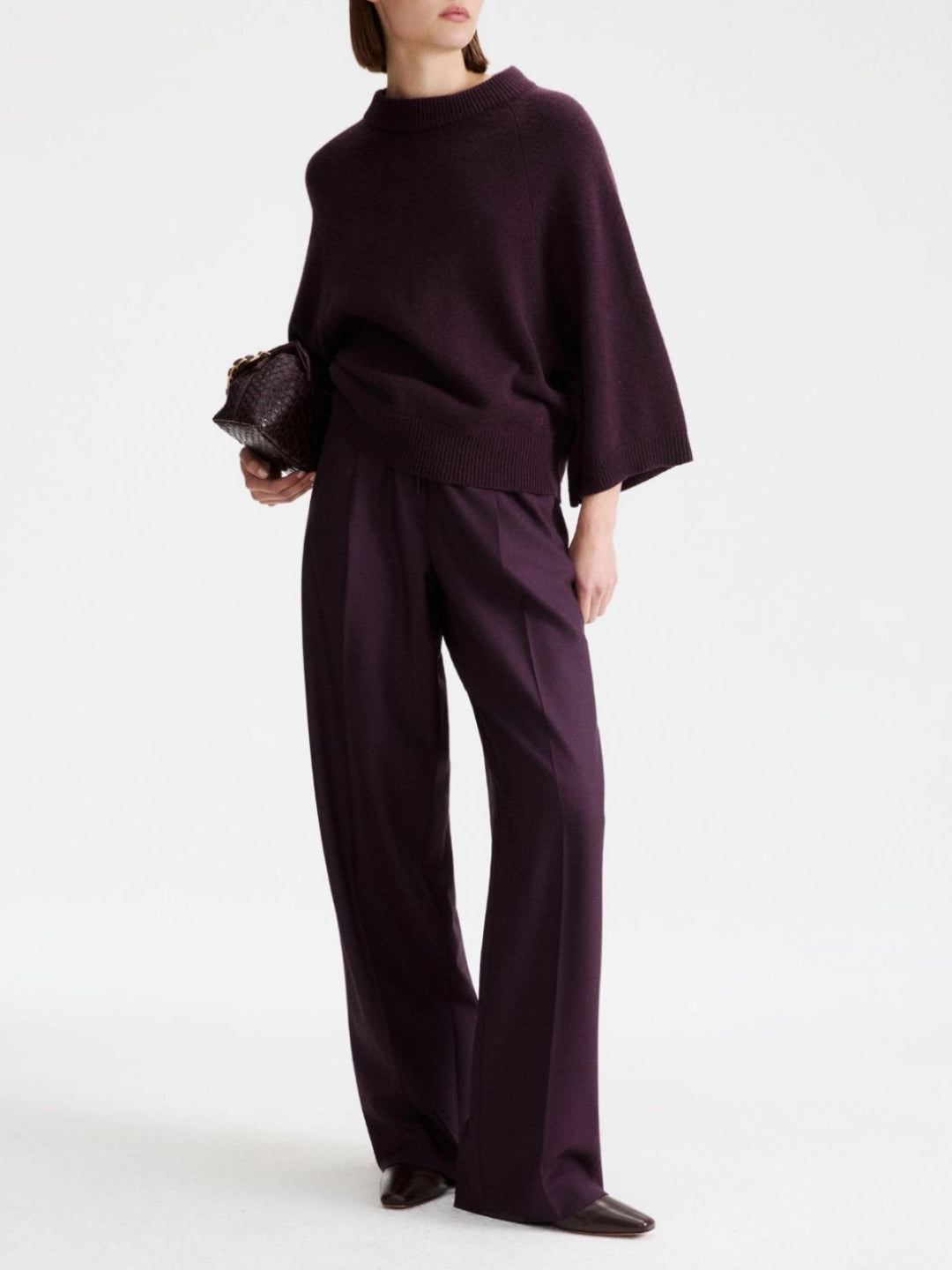 MARELLA Pantalone dritto in gabardina Viola Mora