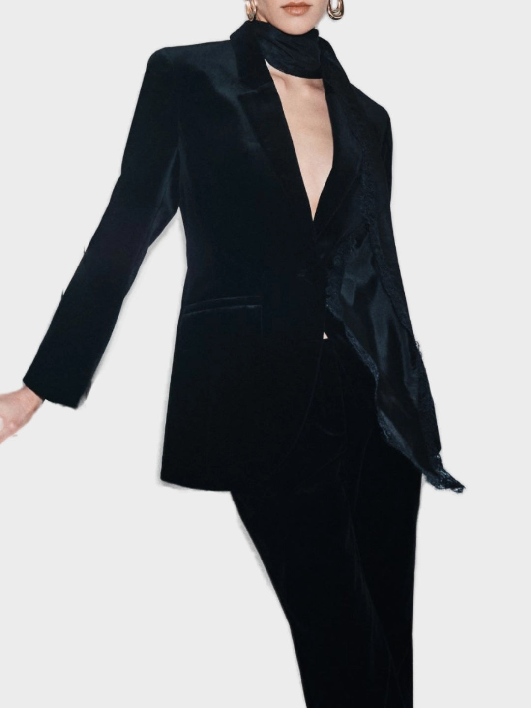 MARELLA Blazer in velluto stretch Nero