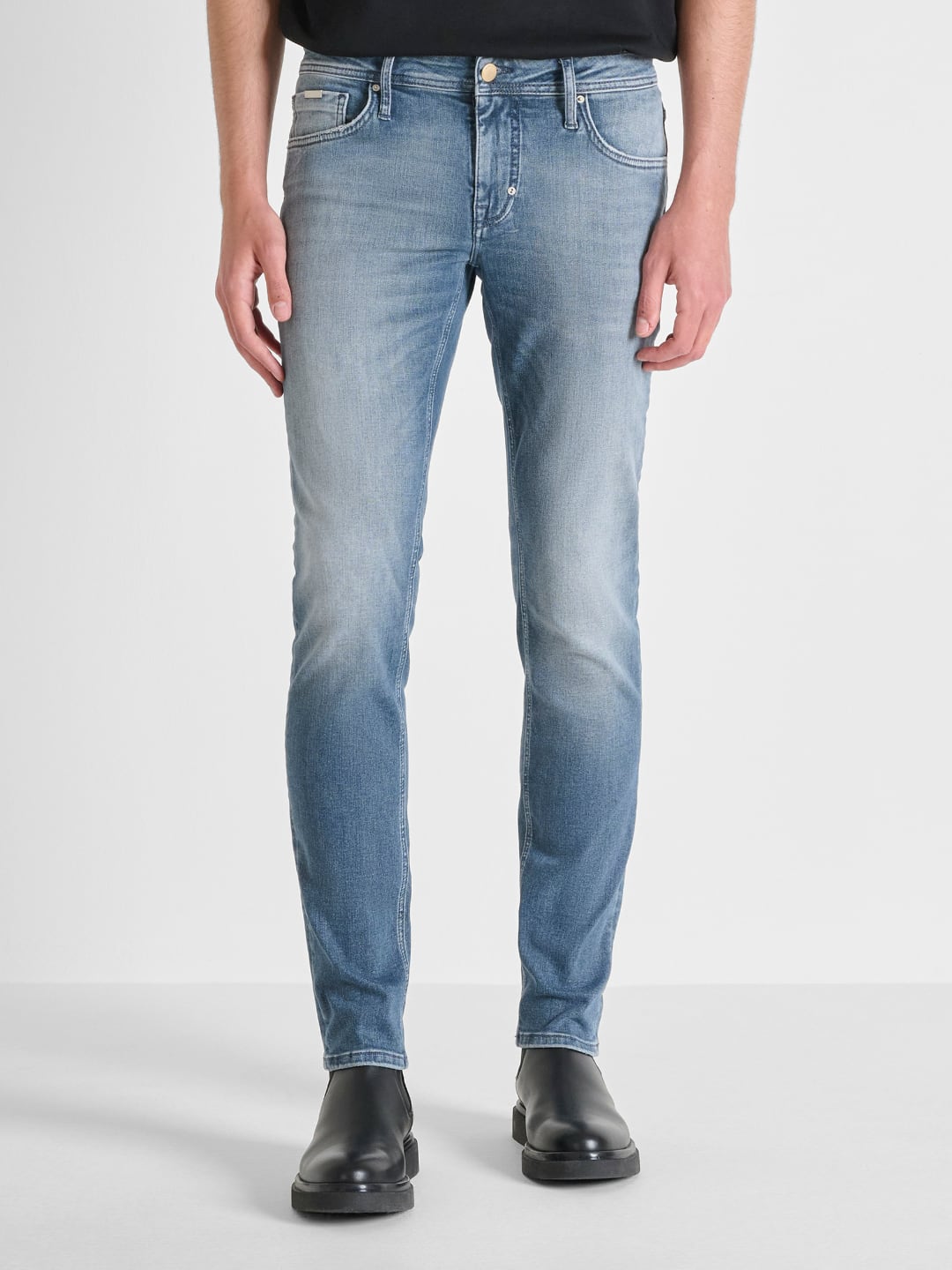 Antony Morato Jeans Tapered Fit "Ozzy" In Denim Authentic Special Blue Denim