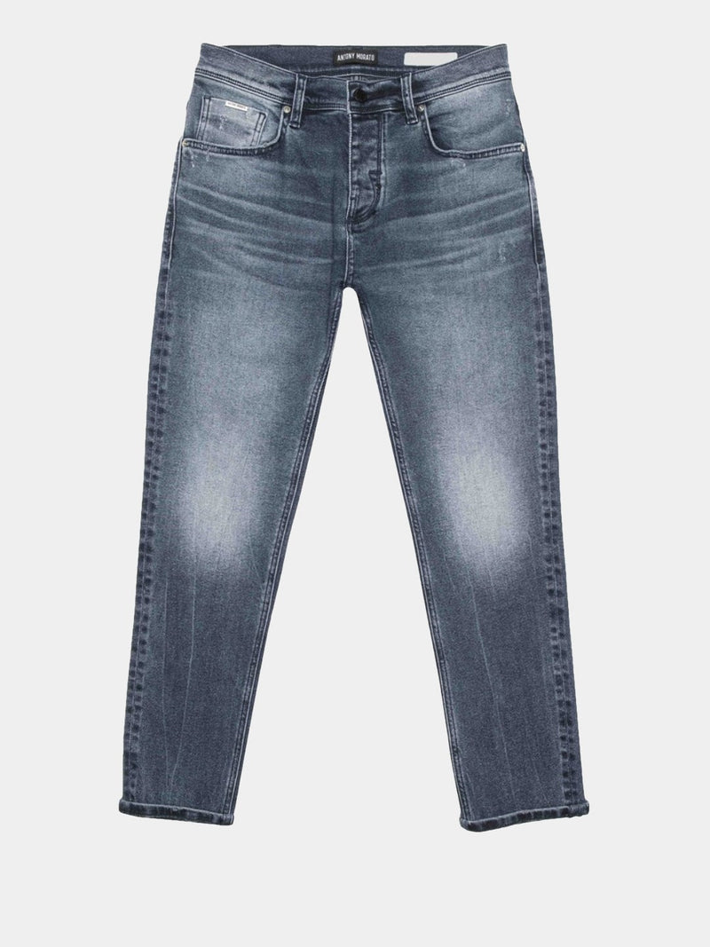 Antony Morato Jeans Slim Fit Argon Ankle Length In Denim Blu Délavé