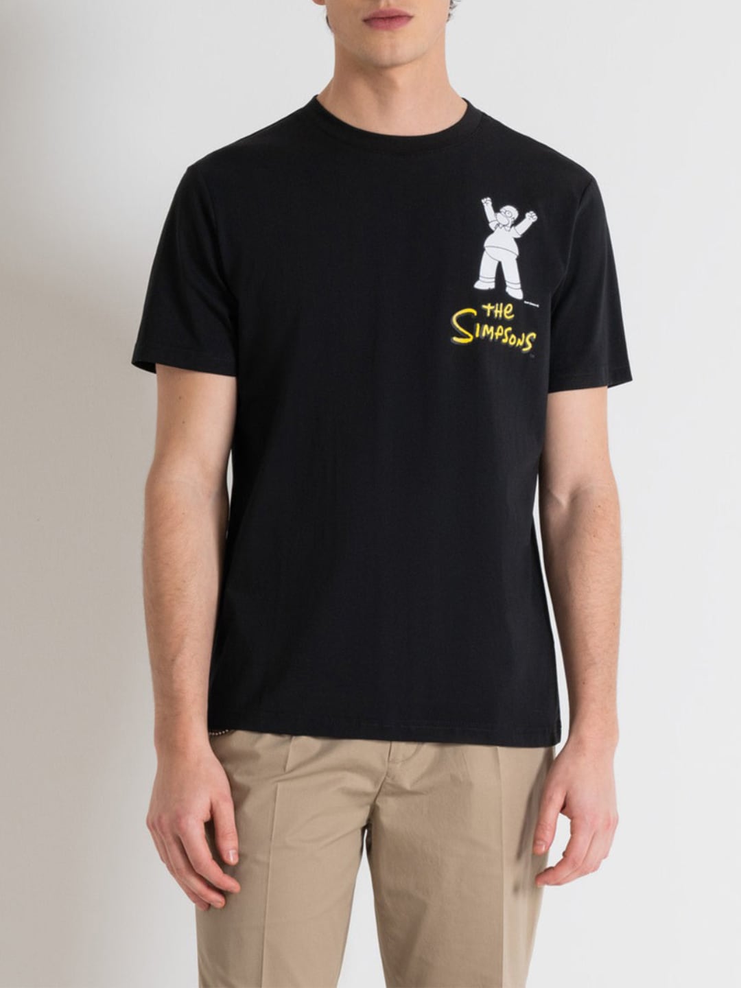 Antony Morato T-Shirt Regular fit girocollo con Stampa Nero