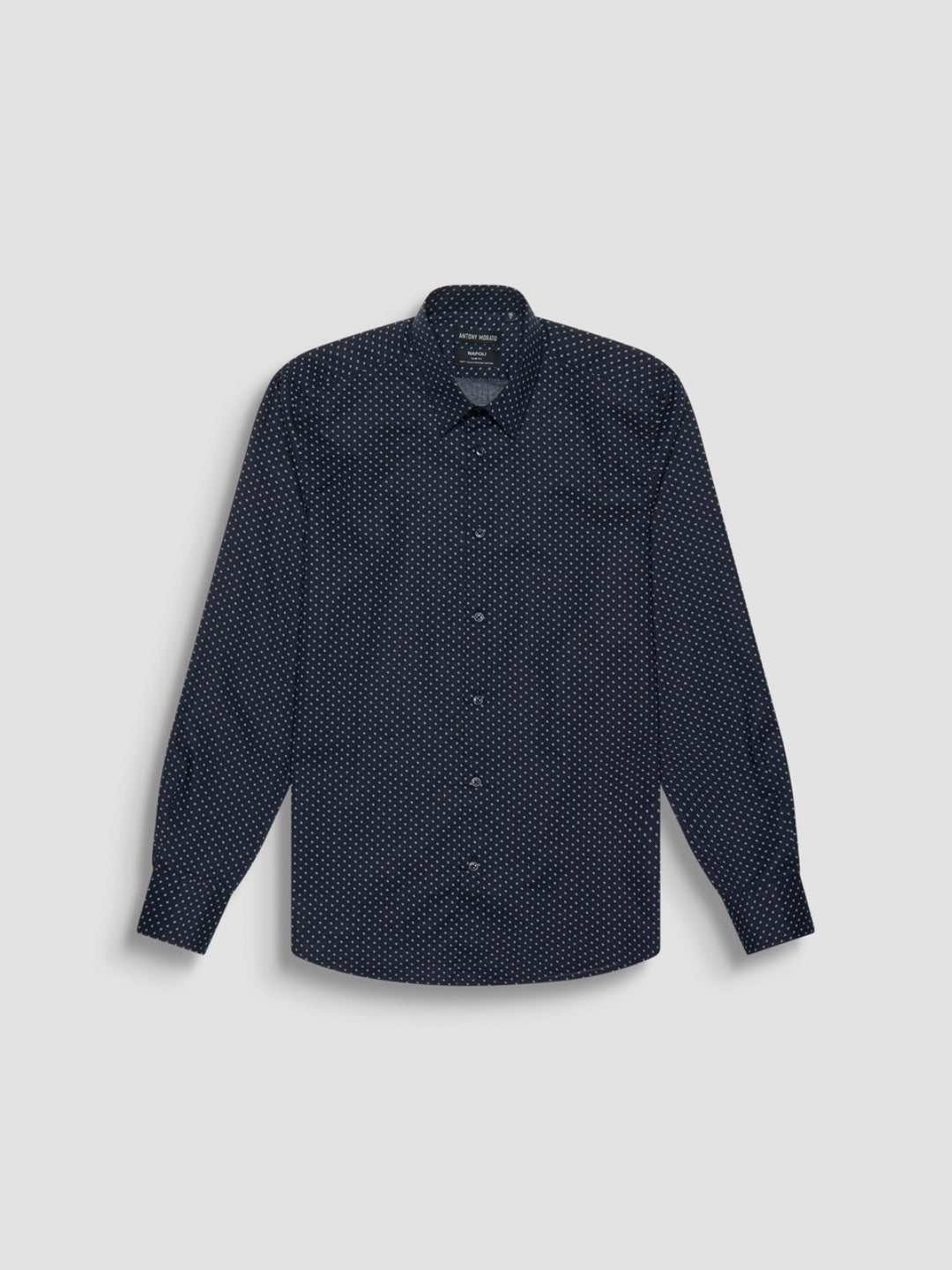 Antony Morato Camicia Napoli Slim fit a Manica Lunga Blu Ink