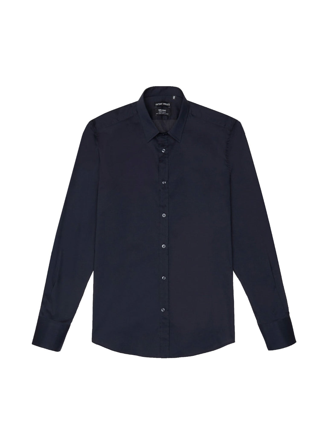 Antony Morato Camicia Super Slim fit “MILANO” in Fresco Popeline di Cotone Misto Stretch Blu Ink