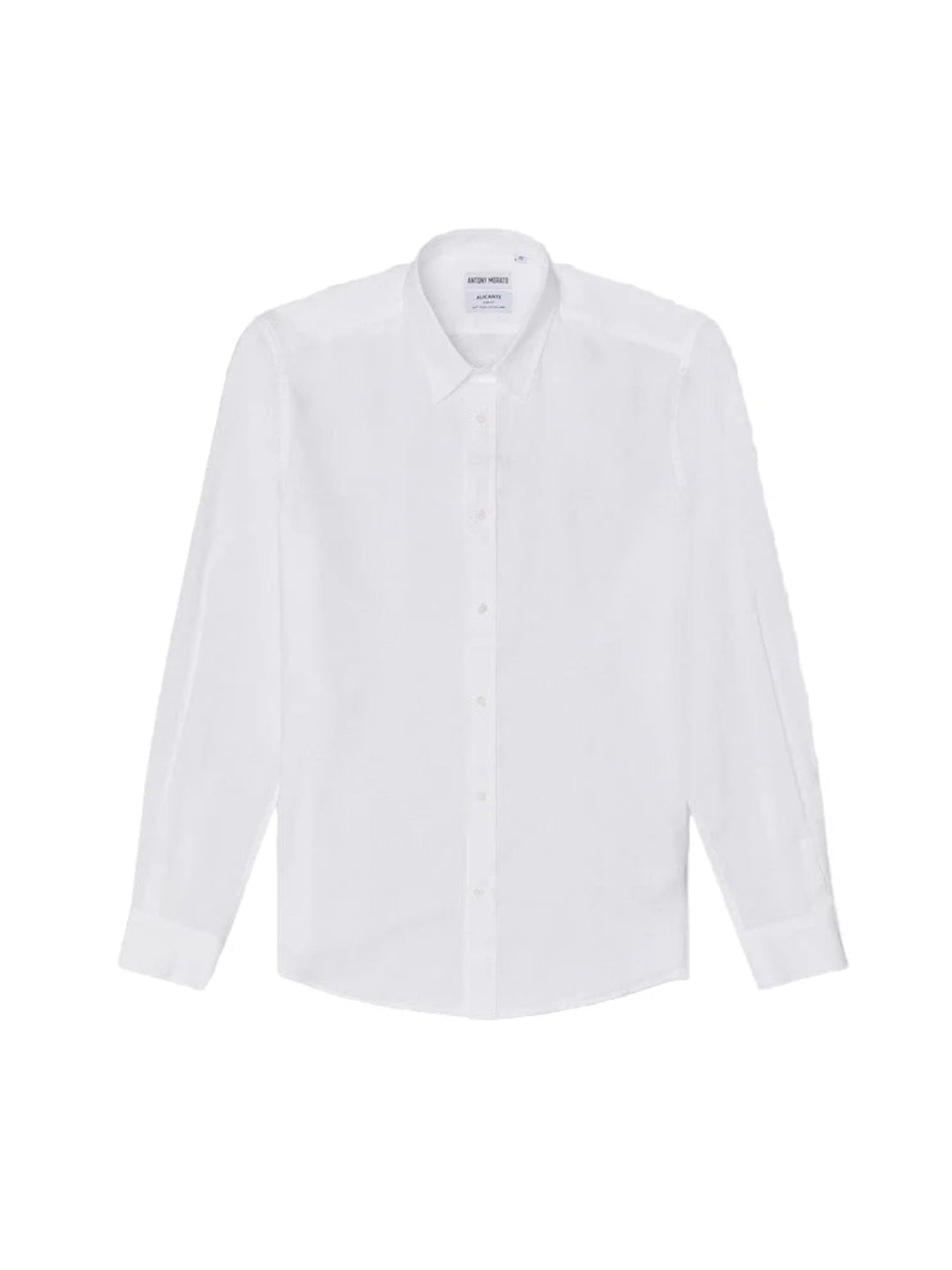 Antony Morato Camicia "ALICANTE" Slim Fit In Cotone misto Lino Bianco