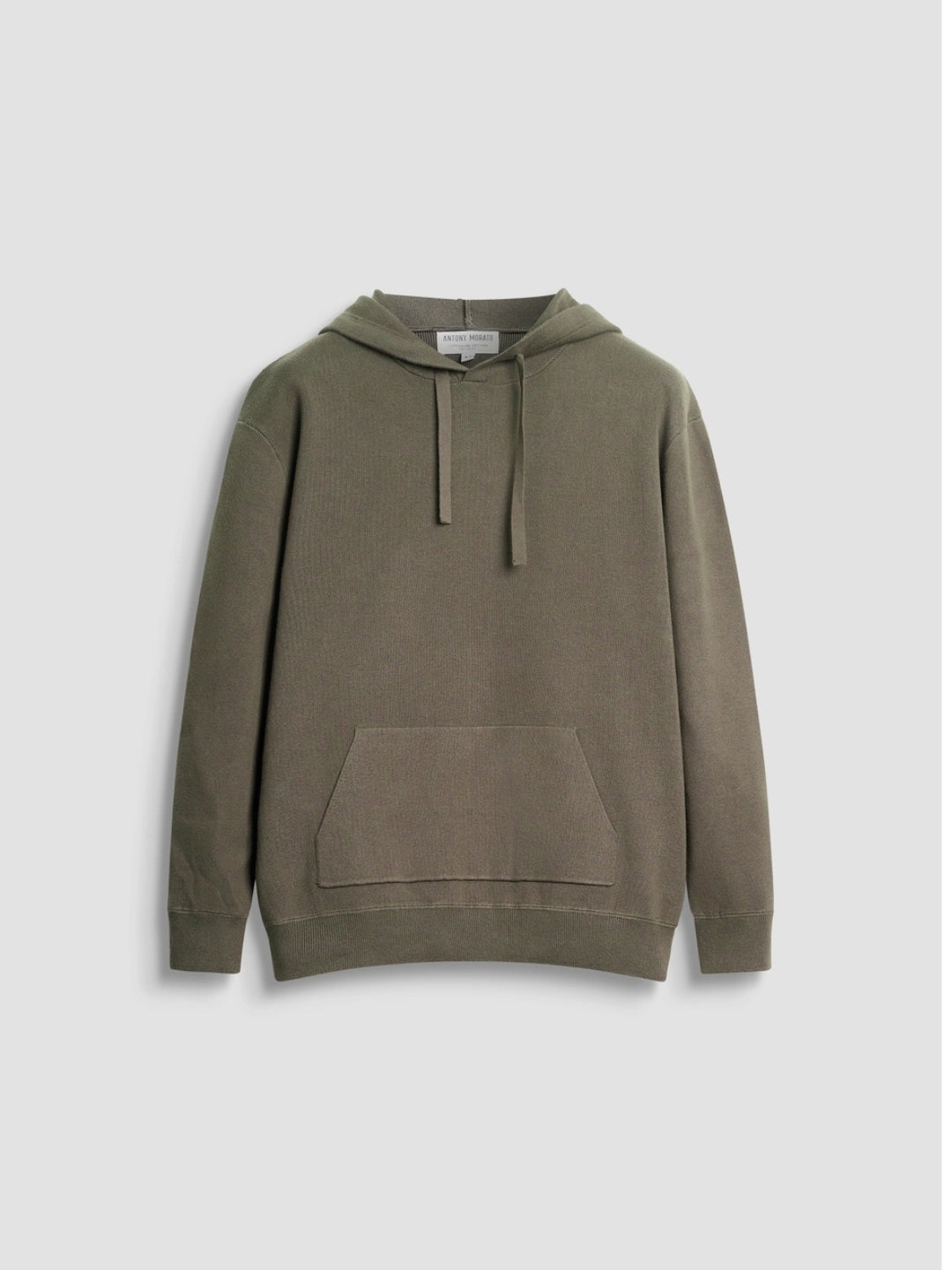 Antony Morato maglia con Cappuccio Relaxed fit in Misto Cotone Tocco Morbido Verde Militare Scuro