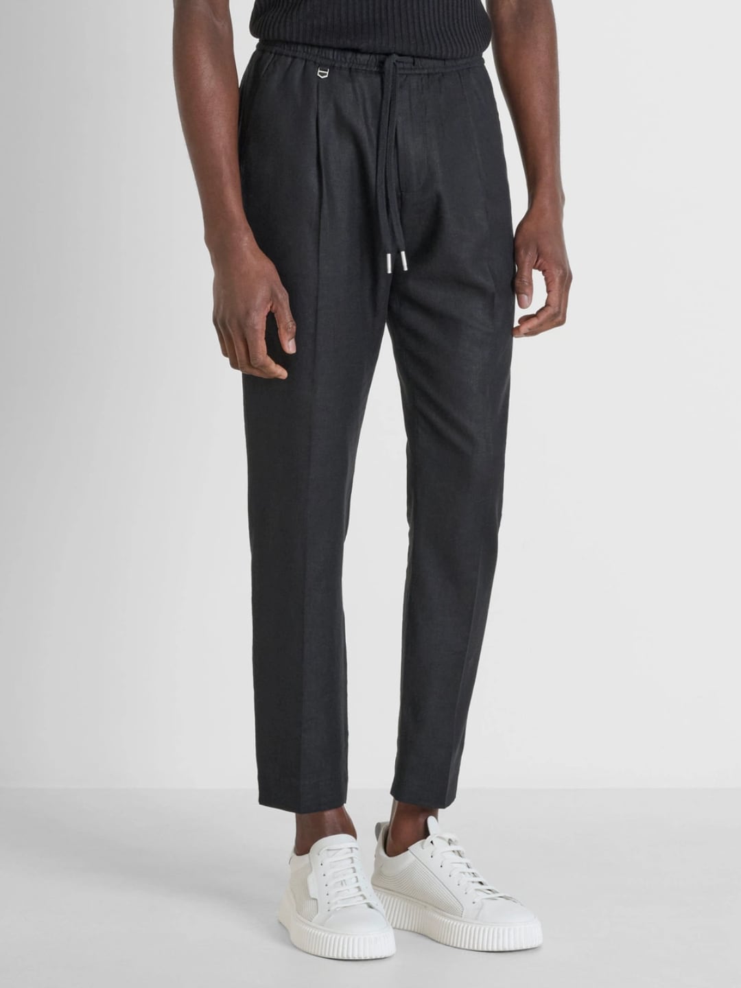 Antony Morato Pantaloni regular fit Neil in misto lino Black