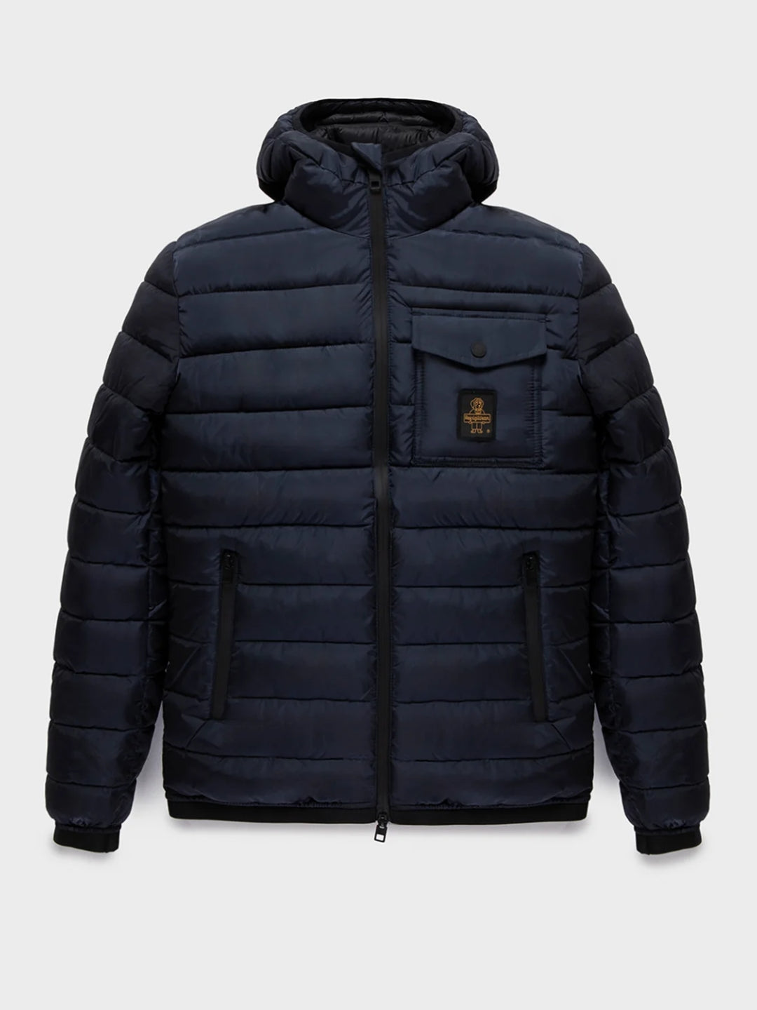 Refrigiwear Piumino Josh antivento e antipioggia da uomo con cappuccio Blu Scuro