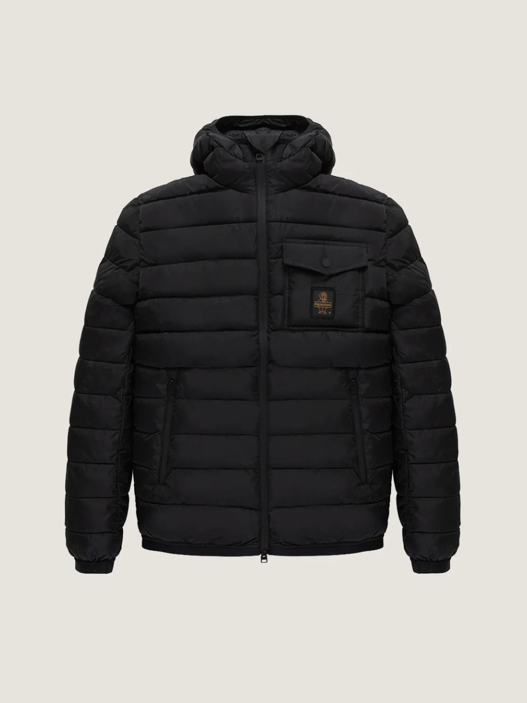 Refrigiwear Piumino Josh antivento e antipioggia da uomo con cappuccio Nero