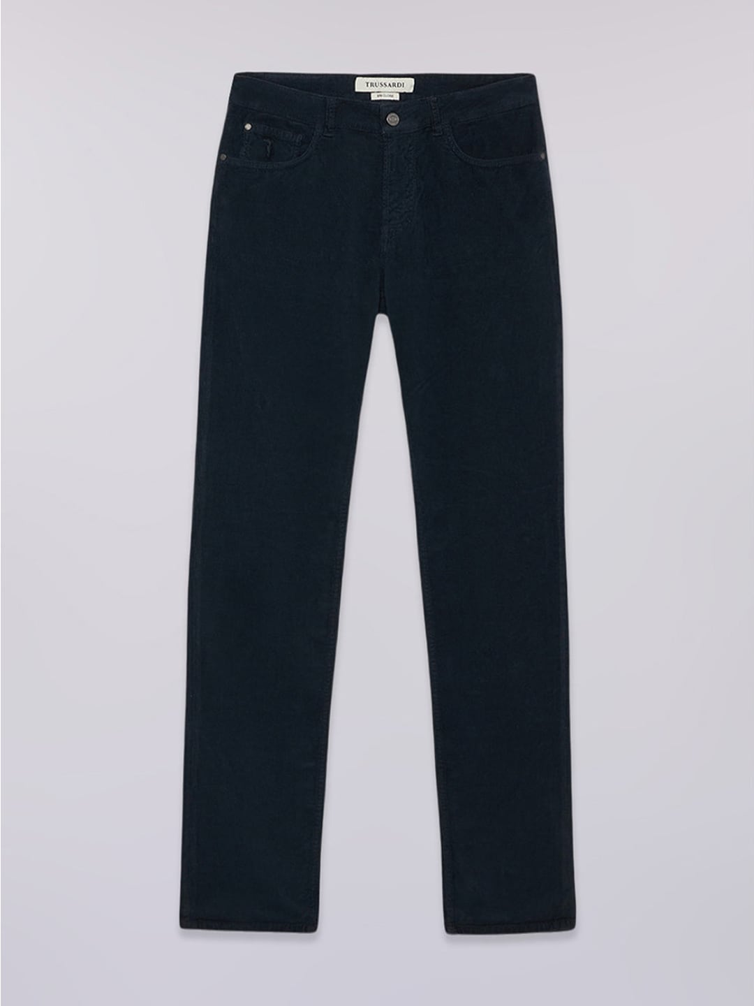 Trussardi Pantaloni in velluto a coste 5 tasche 370 Close slim fit in corduroy Blu Navy
