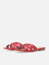 Pinko Ciabattine in nappa MARLI 09 con logo uccellini Rosso