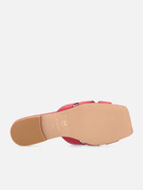 Pinko Ciabattine in nappa MARLI 09 con logo uccellini Rosso