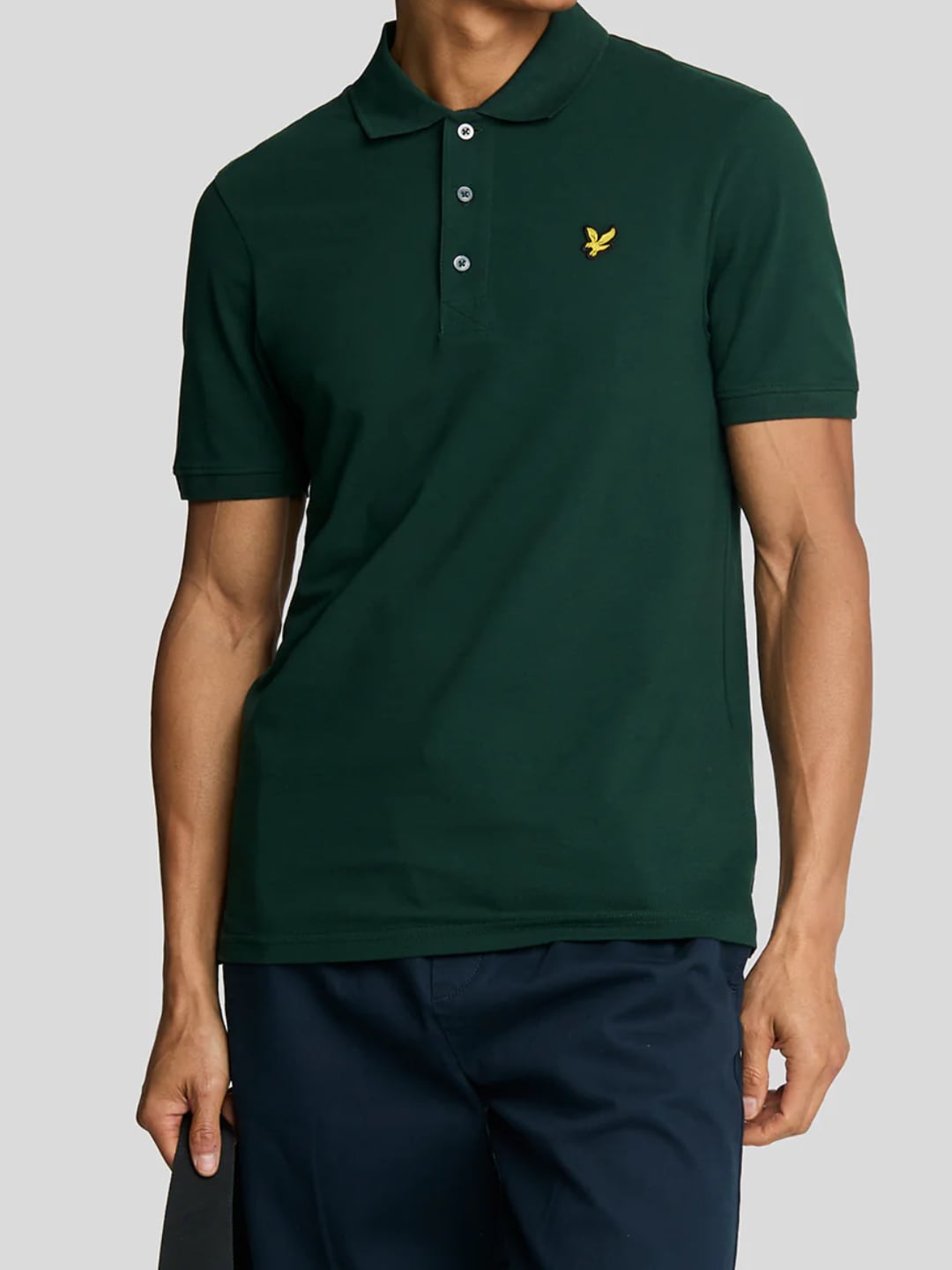 Lyle & Scott Polo Maniche Corte con Ricamo Logo Dark Green