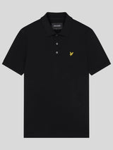 Lyle & Scott Polo Maniche Corte con Ricamo Logo Nero Jet Black