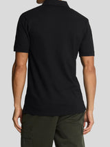 Lyle & Scott Polo Maniche Corte con Ricamo Logo Nero Jet Black