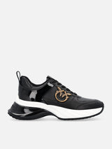 Pinko Sneakers Ariel 2 effetto pelle con dettagli specchio Nero