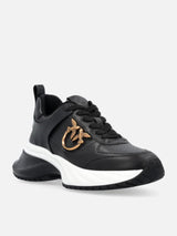 Pinko Sneakers Ariel 2 effetto pelle con dettagli specchio Nero