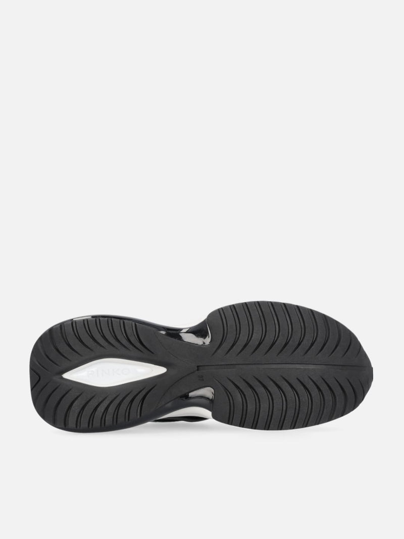 Pinko Sneakers Ariel 2 effetto pelle con dettagli specchio Nero